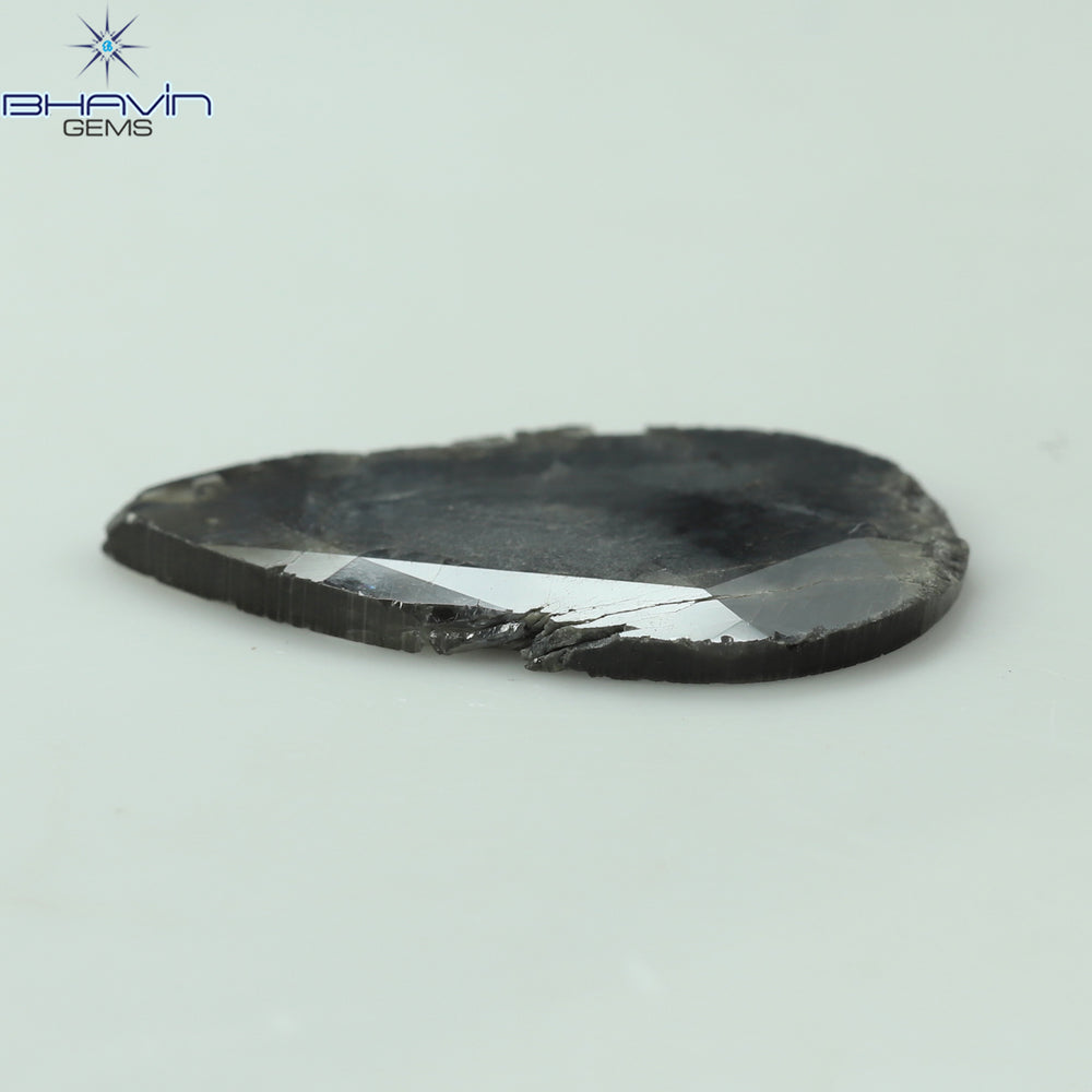 4.68 CT ペア スライス シェイプ ナチュラル ダイヤモンド グレー カラー I3 クラリティ (22.00 MM)