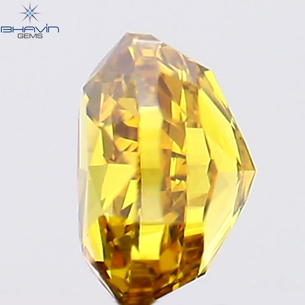 0.19 CT Oval Shape Natural Diamond Orange Color VS1 Clarity (3.64 MM)