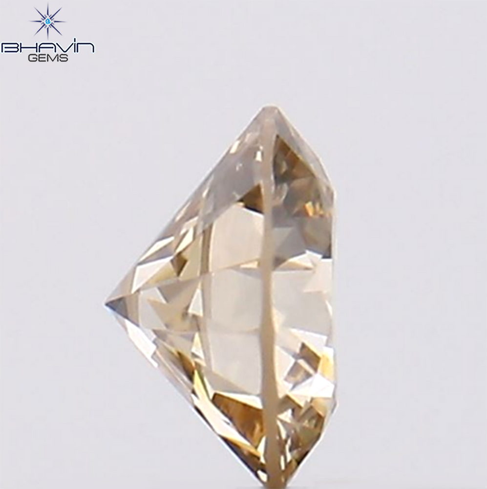 0.27 CT Round Shape Natural Loose Diamond Brown Color VS1 Clarity (4.12 MM)