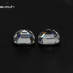 0.30 CT/2 Pcs Asscher Shape White (G+) Color Natural Loose Diamond VVS-VS Clarity (3.00 MM)