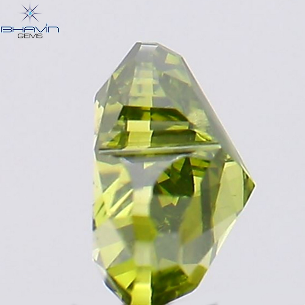 0.32 CT Heart Shape Natural Diamond Green Color SI2 Clarity (4.00 MM)