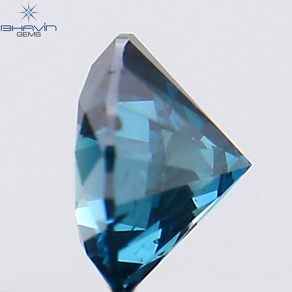 0.24 CT Round Shape Natural Diamond Blue Color SI1 Clarity (3.94 MM)