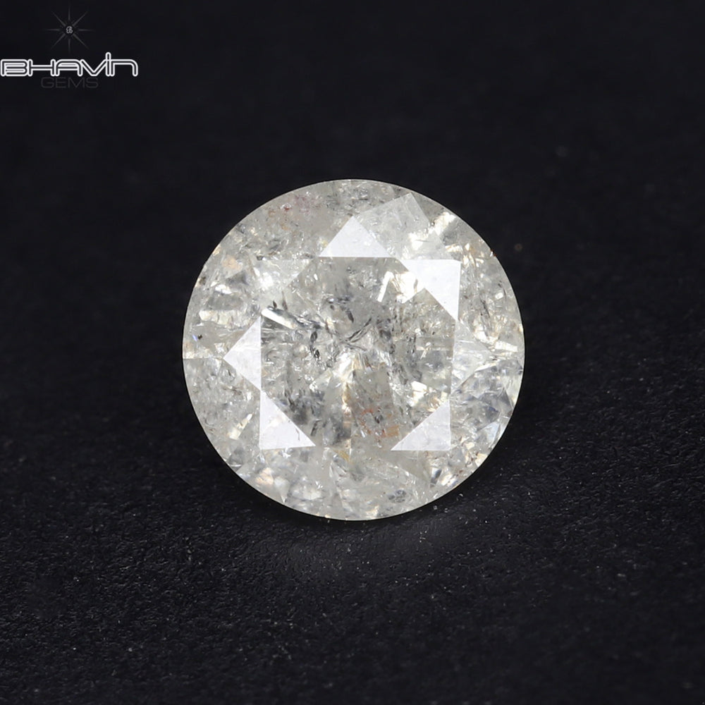 0.39 CT Round Shape Natural Loose Diamond White Color I3 Clarity (4.65 MM)