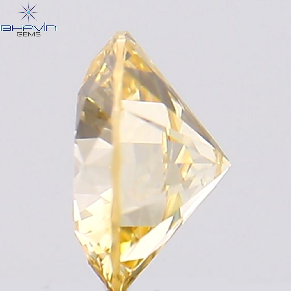0.29 CT Round Shape Natural Diamond Orange Color SI1 Clarity (4.31 MM)