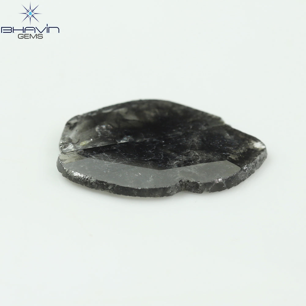 5.51 CT Slice Shape Natural Diamond Salt And Pepper Color I3 Clarity (20.03 MM)