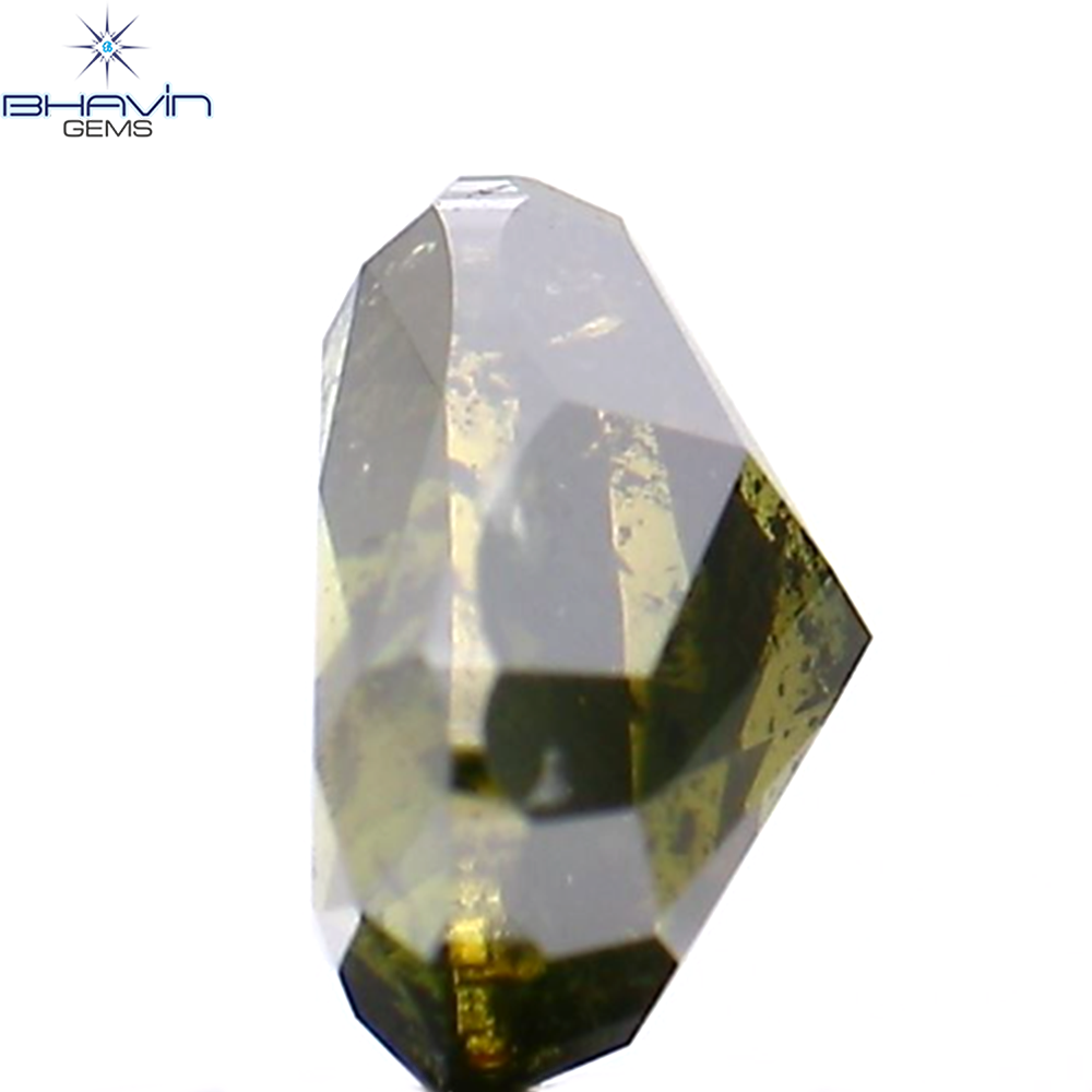 1.03 CT Heart Shape Natural Diamond Enhanced Green Color I1 Clarity (6.42 MM)