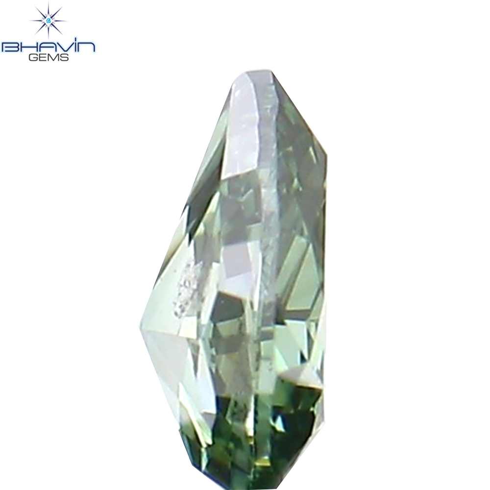 0.10 CT Pear Shape Natural Diamond Green Color VS2 Clarity (3.62 MM)