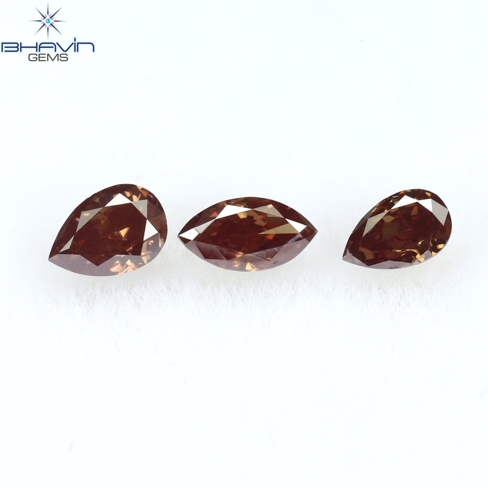 0.20 CT/3 Pcs Mix Shape Natural Diamond Pink Color VS2 Clarity (3.63 MM)