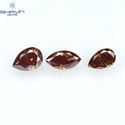 0.20 CT/3 Pcs Mix Shape Natural Diamond Pink Color VS2 Clarity (3.63 MM)