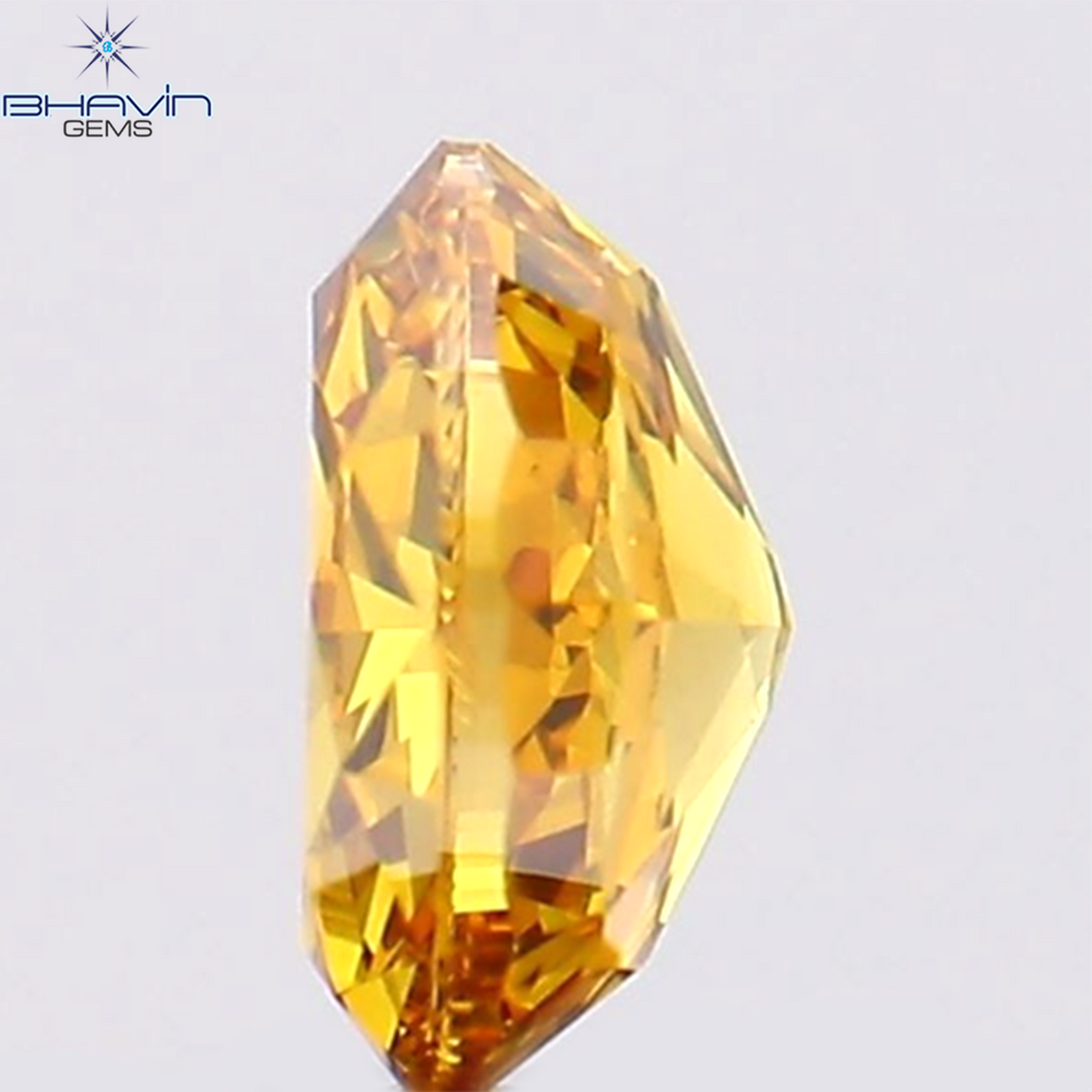0.25 CT Oval Shape Natural Diamond Orange Color VS1 Clarity (4.25 MM)