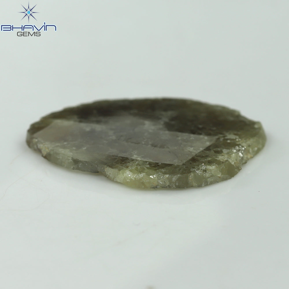 18.75 CT Slice Shape Natural Diamond Salt And Pepper Color I3 Clarity (31.00 MM)