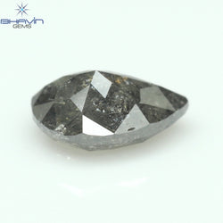 0.39 CT Pear Shape Natural Loose Diamond Salt And Pepper Color I3 Clarity (5.27 MM)