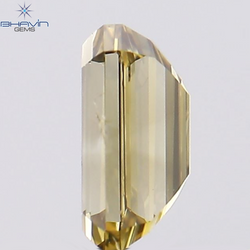 1.51 CT エメラルド シェイプ ナチュラル ダイヤモンド ブラウン カラー SI1 クラリティ (7.30 MM)