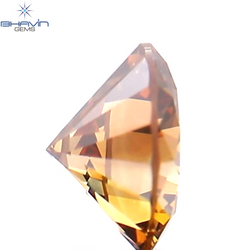 0.24 CT Round Shape Natural Diamond Pink Brown Color SI1 Clarity (3.94 MM)