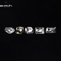 0.90 CT/5 Pcs Rosecut Polki Shape Natural Diamond White Color I2 Clarity (5.75 MM)