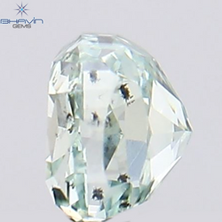 0.24 CT クッション シェイプ 天然ダイヤモンド ブルーイッシュ グリーン カラー SI1 クラリティ (3.18 MM)
