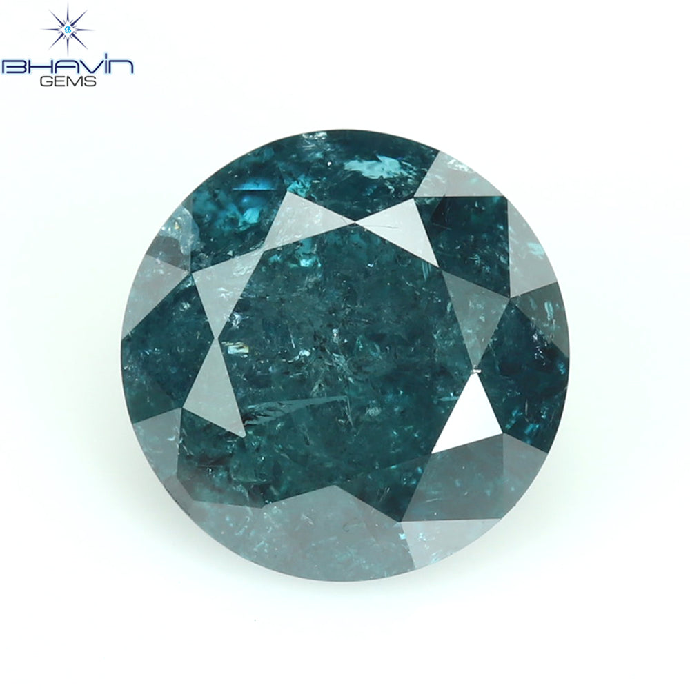 0.74 CT Round Diamond Natural Diamond Blue Color I3 Clarity (5.76 MM)