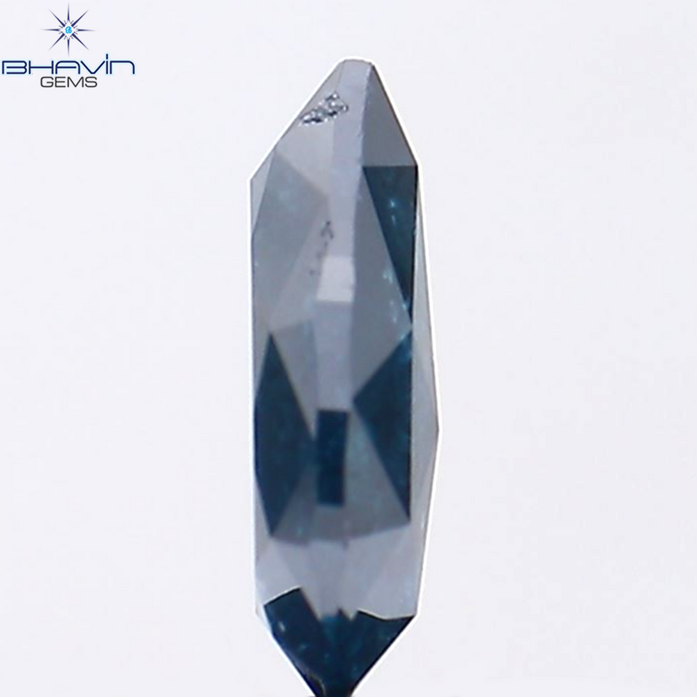 0.29 ペアー シェイプ ナチュラル ダイヤモンド ブルー カラー SI2 クラリティ (5.00 MM)