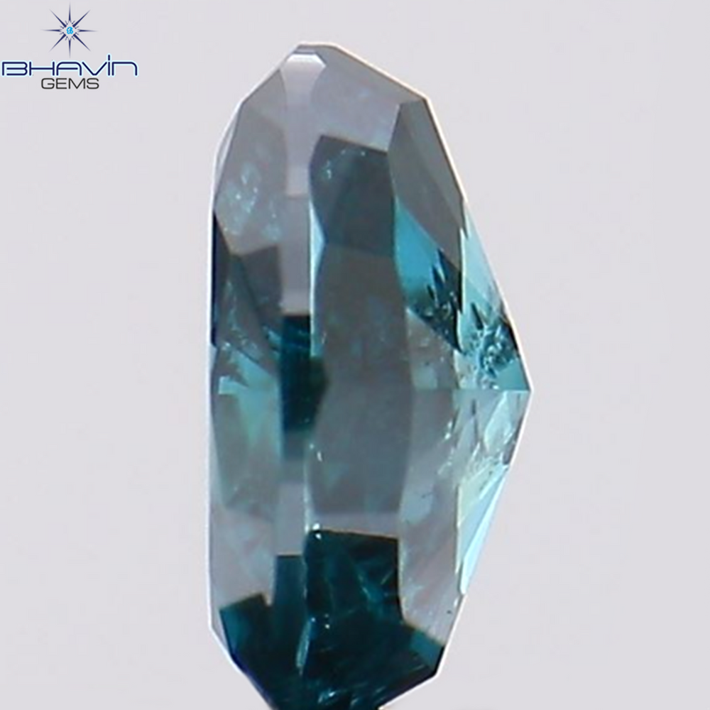 0.30 CT Oval Shape Natural Diamond Blue Color SI2 Clarity (4.67 MM)