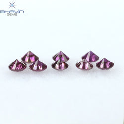 0.28 CT/8 PCS ラウンド ダイヤモンド ピンク色 天然ダイヤモンド I1 クラリティ (2.00 MM)