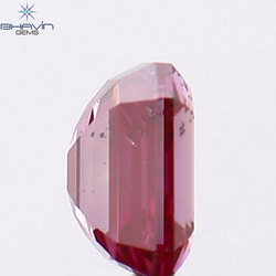 0.41 CT Emerald Shape Natural Diamond Pink Color SI1 Clarity (4.36 MM)