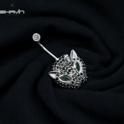 18K/3g leopard Belly Button Ring, Belly Button Jewelry Ring, Belly Button Rings