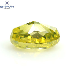 0.34 CT Oval Shape Enhanced Yellow Color Natural Diamond I3 Clarity (4.91 MM)
