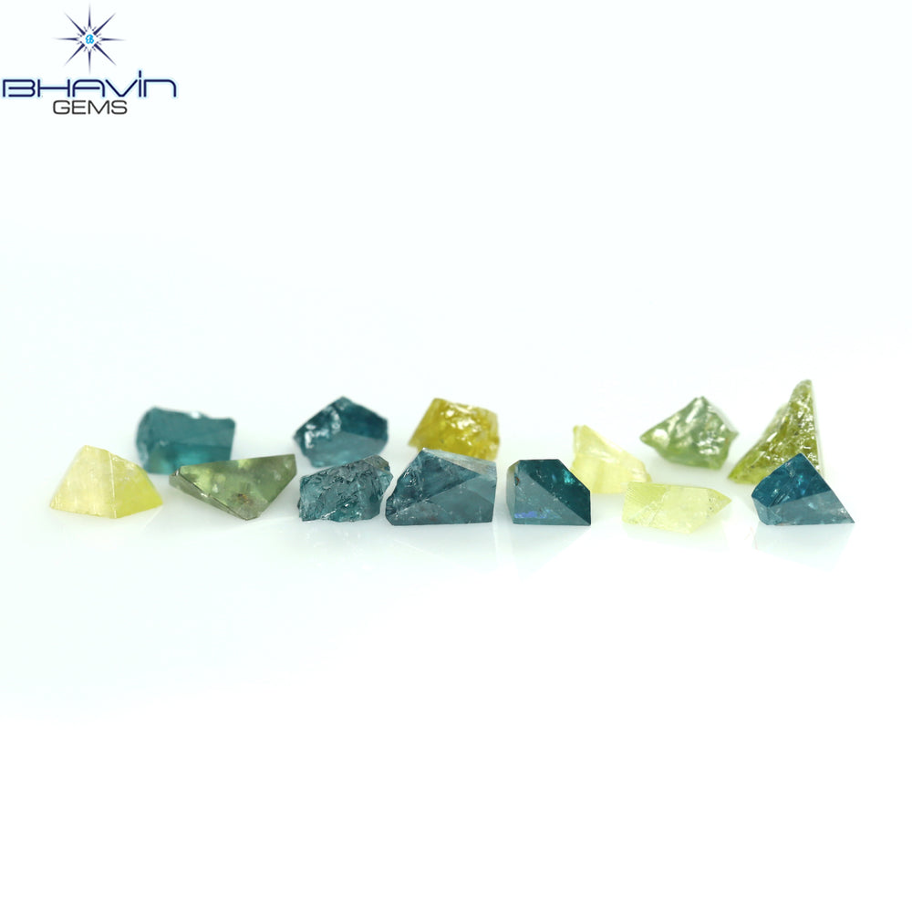 1.14 CT/13 PCS Rough Shape Enhanced Mix Color Natural Diamond I3 Clarity (3.30 MM)