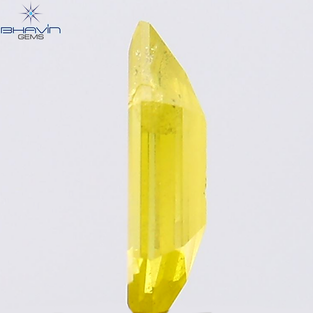 0.19 CT Hexagon Shape Natural Diamond Yellow Color I2 Clarity (6.65 MM)