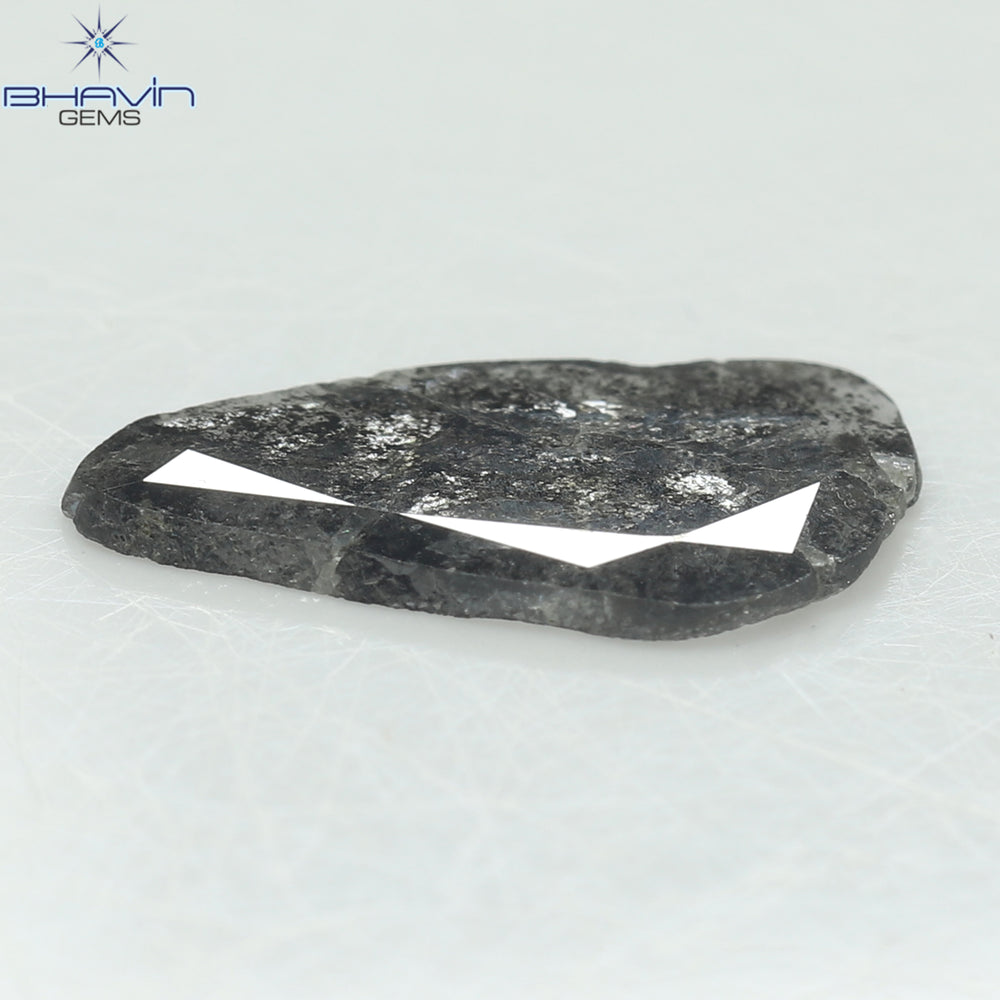 1.26 CT Slice Shape Natural Diamond Salt And Papper Color I3 Clarity (13.20 MM)