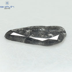 1.26 CT Slice Shape Natural Diamond Salt And Papper Color I3 Clarity (13.20 MM)