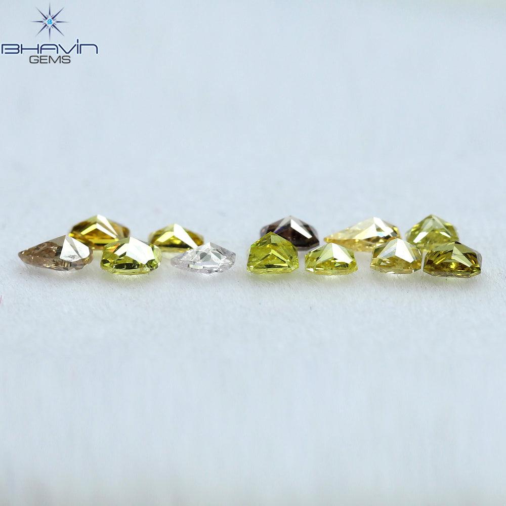 0.56 CT/12 Pcs Mix Shape Natural Diamond Mix Color VS2 Clarity (3.04 MM)