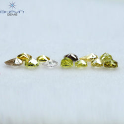 0.56 CT/12 Pcs Mix Shape Natural Diamond Mix Color VS2 Clarity (3.04 MM)