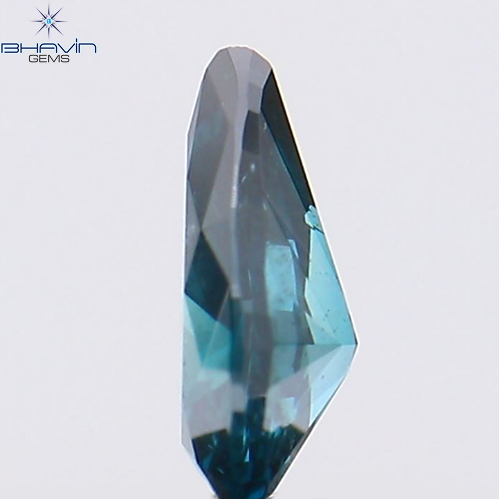0.21 CT Pear Shape Natural Diamond Blue Color SI2 Clarity (5.04 MM)