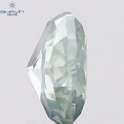 0.14 CT Oval Shape Natural Diamond Greenish Blue Color SI1 Clarity (3.54 MM)
