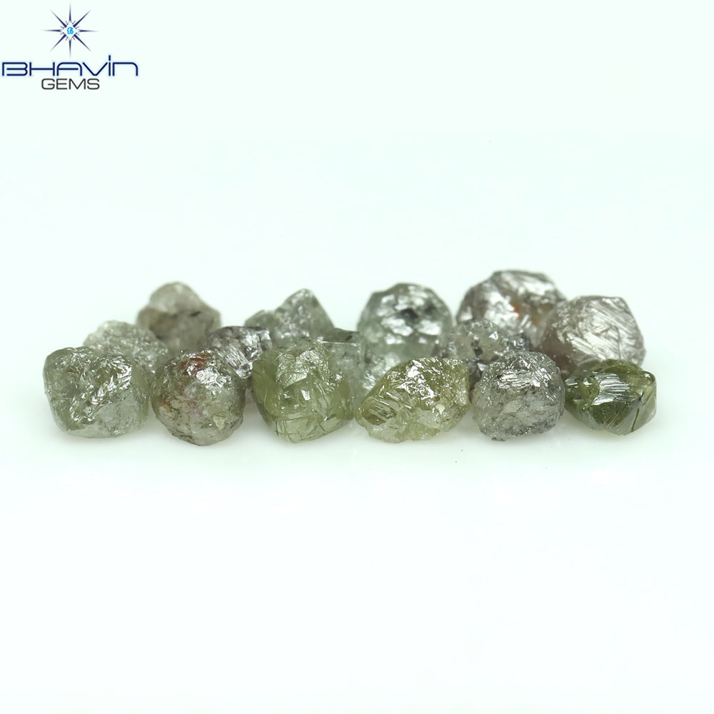 4.08 CT/23 PCS Rough Shape Salt And Pepper Color Natural Diamond I3 Clarity (3.51 MM)