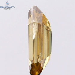 1.58 CT Hexagon Shape Natural Diamond Champagne Color I1 Clarity (10.80 MM)