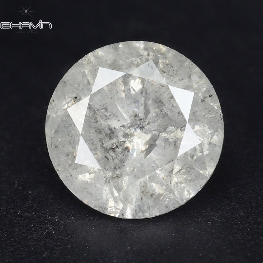 0.58 CT Round Shape Natural Diamond White Color I3 Clarity (5.30 MM)