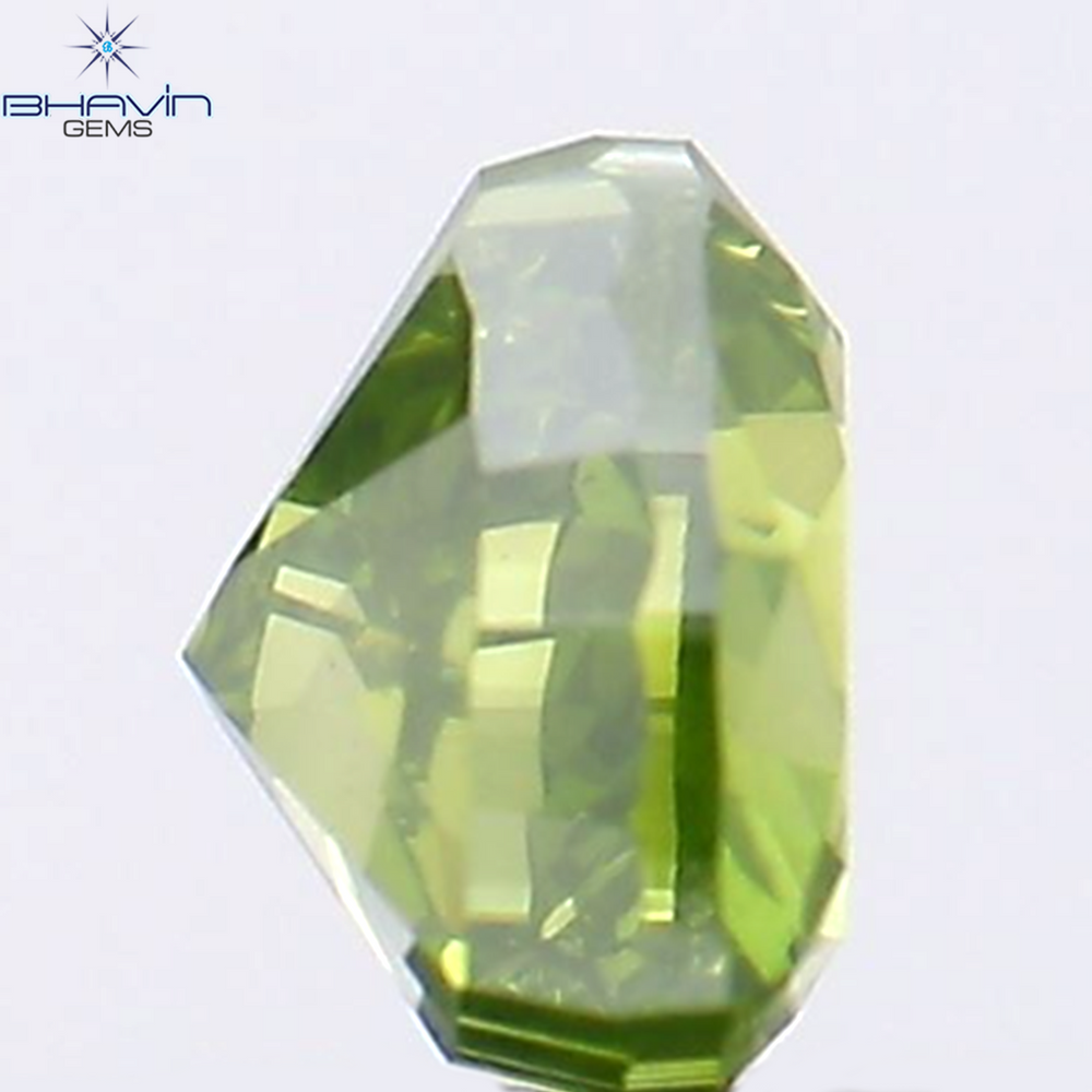 0.33 CT Heart Shape Natural Diamond Green Color SI2 Clarity (4.08 MM)
