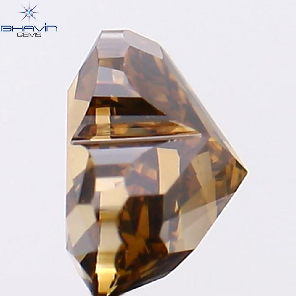 0.50 CT Heart Shape Natural Diamond Red Color VS2 Clarity (4.88 MM)