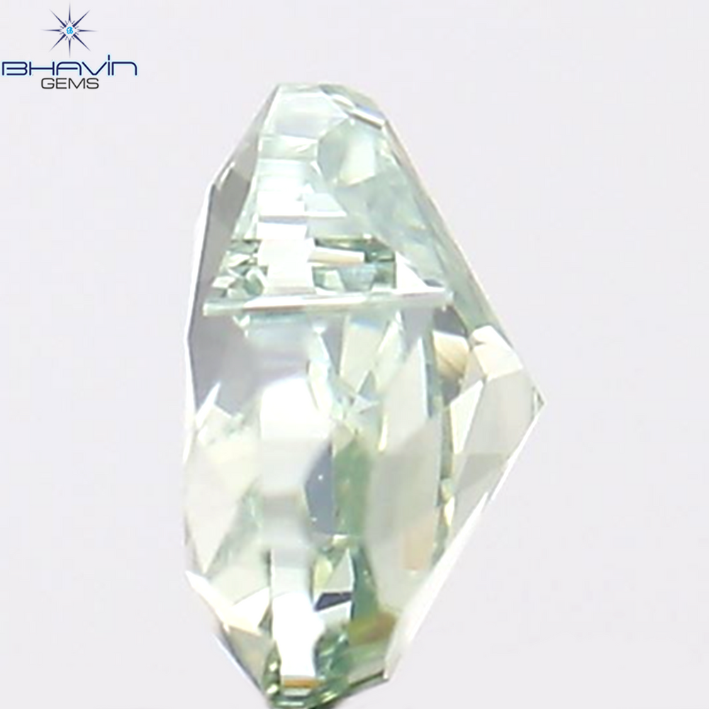 0.16 CT Heart Shape Natural Diamond Green Color SI1 Clarity (3.57 MM)