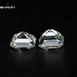0.20 CT/2 Pcs Asscher Shape White (G+) Color Natural Loose Diamond VVS-VS Clarity (2.40 MM)