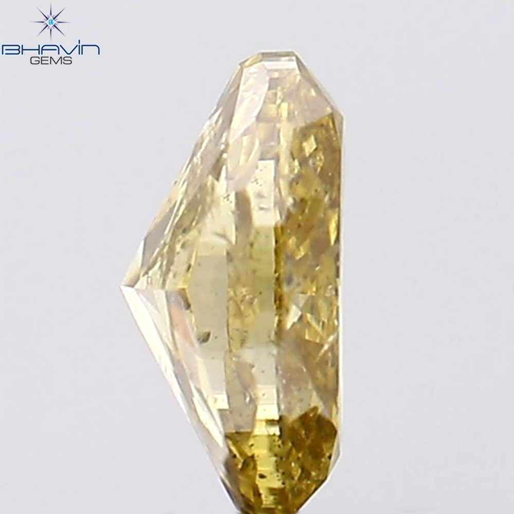 0.39 CT Oval Shape Natural Diamond Orange Color I1 Clarity (5.19 MM)