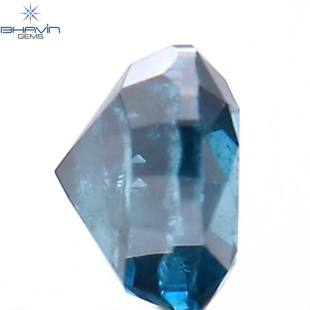 0.27 CT Heart Shape Natural Diamond Enhanced Blue Color I3 Clarity (4.15 MM)