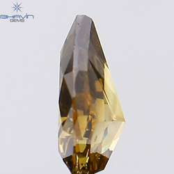 0.51 CT Pear Shape Natural Diamond Champagne Color SI2 Clarity (6.43 MM)