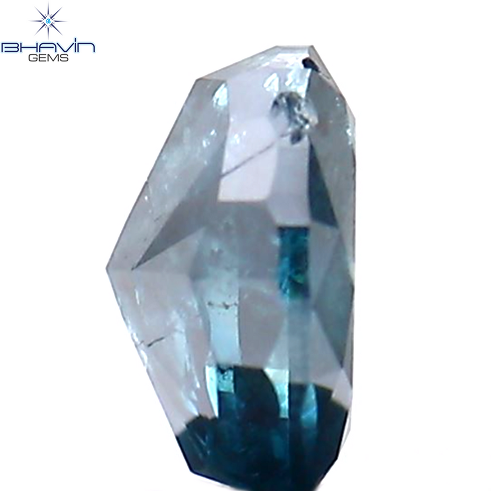 0.33 CT Oval Shape Natural Diamond Blue Color I3 Clarity (4.41 MM)