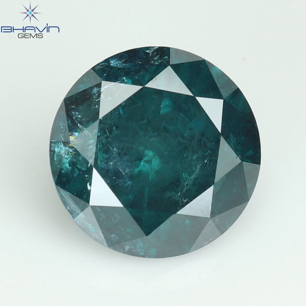 0.73 CT Round Diamond Natural Diamond Blue Color I3 Clarity (5.72 MM)