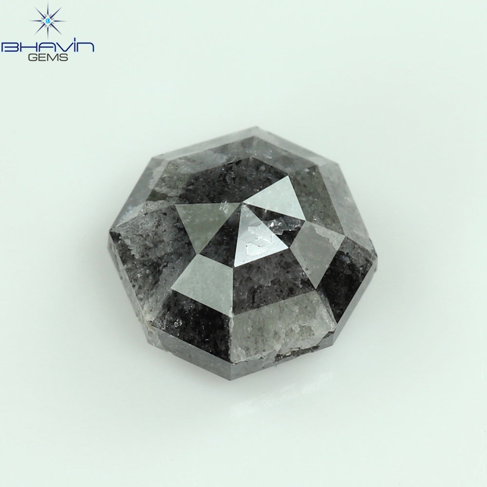 1.50 CT エメラルド シェイプ ナチュラル ルース ダイヤモンド ソルト アンド ペッパー カラー I3 クラリティ (6.38 MM)