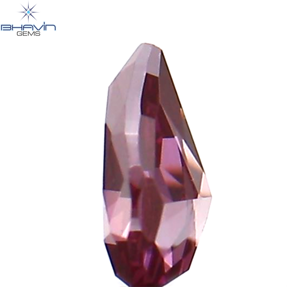 0.08 CT Pear Shape Natural Diamond Pink Color VS2 Clarity (3.35 MM)