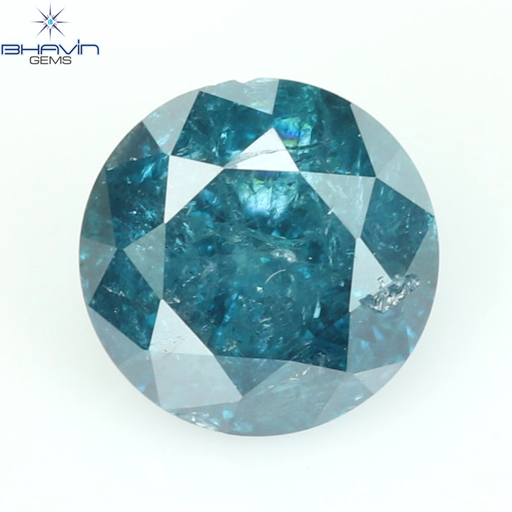 0.30 CT Round Diamond Natural Loose Diamond Blue Color I3 Clarity (4.06 MM)